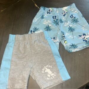 Disney Blue and Gray Shorts Whimsical Design